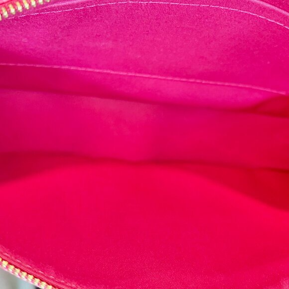 Louis Vuitton Vernis Ikat Pochette Accessoire Wristlet- hot pink! - Picture 9 of 14